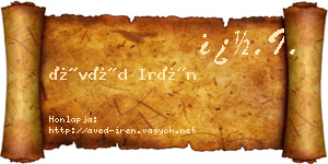 Ávéd Irén névjegykártya